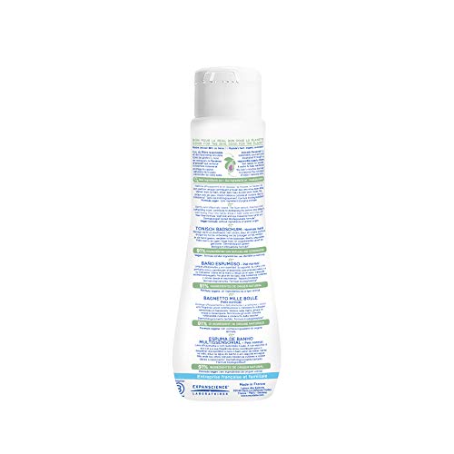 Mustela Baby Multi-Sensory Bubble Bath with Natural Avocado – Biodegradable Formula - 6.76 oz.