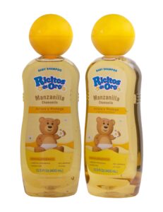 ricitos de oro, baby shampoo cleansing and lightening baby shampoo with chamomile, paraben free, hypoallergenic 2-pack of 13.5 fl oz each, 2 bottles