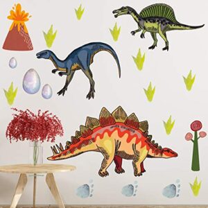 Dinosaur Wall Stickers Decals for Boys Room,Glow in The Dark Dinosaur Wall Decals Ceiling Stickers for Kids Bedroom, Wall Decor Kids Birthday Christmas Gift