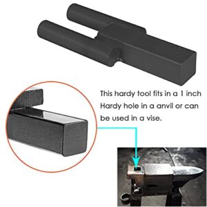 Bonbo 1 Inch Blacksmith Hardy Anvil Tool Hardy Turning Bending Forging Scrolling Twisting Tool Blacksmith Anvil Bending Fork