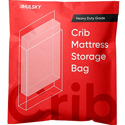 Hulsky Crib Mattress Storage Bag - 4 Mil Heavy Duty Crib Mattress Bag for Moving and Storage