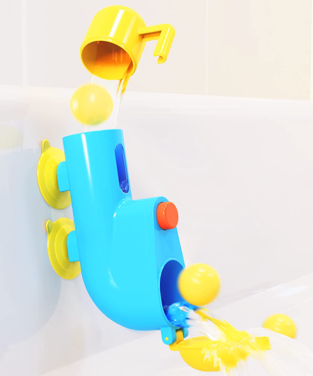 Fill N' Splash Submarine Bath Toy - Bath Toys for Toddlers 1-3 - 4 - 5 Years Old Bath Tub Toys for Boys & Girls - Toddler Bath Toys - Bathtub Toys - Baby Bath Toys - Perfect for Toddler Bath