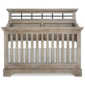 evolur empire 5 in 1 convertible crib with metal elements, free mattress