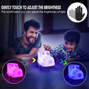 Yuede LED Night Lights for Kids, Cute Animal Silicone USB Rechargeable Night Light - 9 Colors Changing with Touch Sensor and Remote Control for Baby/Kids/Adult Gifts (Train)