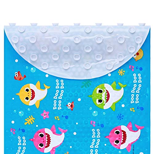 Ginsey Baby Shark Oval Bubble Bath Tub Mat 15"x27", Multi