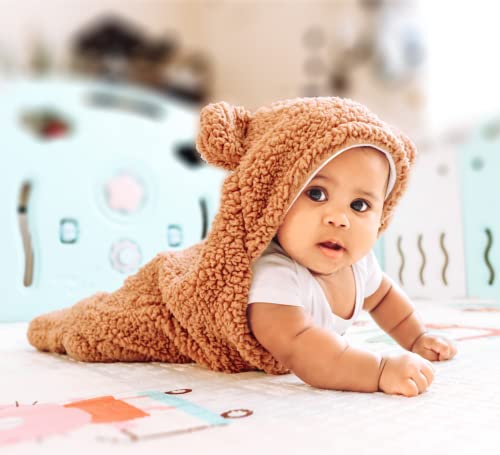 Kermode Teddy Bear Baby Swaddle Blanket - Plush Baby Swaddler for Newborns - Cute Infant Swaddle Wrap & Receiving Blanket - Perfect Gender Neutral Baby Shower & Registry Gift for Boy & Girl