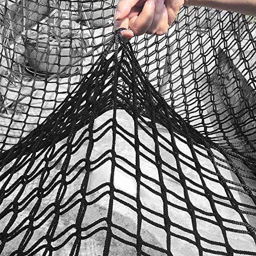 Jalunth Kids Playground Play Safety Net - Climbing Cargo Net Treehouse Accessories Outdoor Equipment Set Double Layers Heavy Duty Backyard Net Bridge for Tree House Tree Fort Back Yard (14.5' x 9.8')