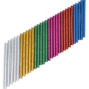 batdiyow mini glitter glue gun sticks colored 30 pcs 6 colors 0.27 in x 4 in compatible with most glue guns