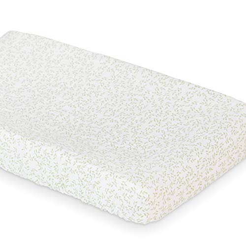 Lulujo Soft Cotton Baby Change Pad Cover (Greenery)