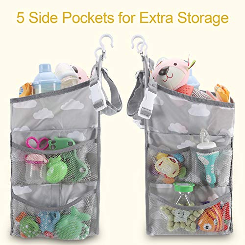 Accmor Hanging Baby Diaper Caddy Organizer, Diaper Stacker, Baby Crib Hanging Classified Storage Bag Organizer for Changing Table, Crib, Playard or Wall & Nursery Organization