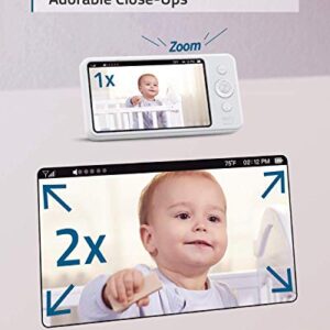 eufy Baby, SpaceView Pro 720p Video Baby Monitor with 5’’ Screen, Two-Way Audio, Pan & Tilt, Night Vision, Lullaby Player, Ideal for New Parents, Wide Angle Lens Not Included（Renewed）