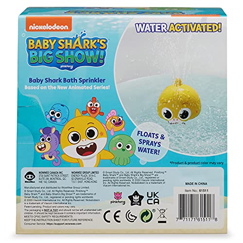 Baby Shark's Big Show! Bath Sprinkler and Water Toy – Kids Bath Toys