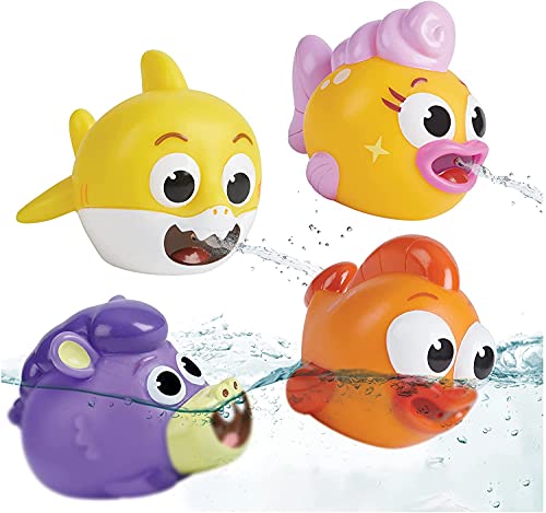 Baby Shark Bath Squirt Toy 4-Pack Big Show!