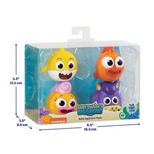 Baby Shark Bath Squirt Toy 4-Pack Big Show!