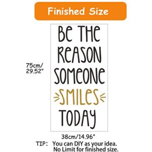 Inspirational Wall Decor Quotes for Boy Girl Room–Be The Reason Someone Smiles Today– Decor for Living Room Bedroom Classroom Playroom Nursery Girls Boys Room Wall Decals Decorations