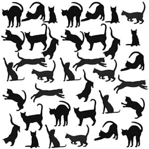 Black Cat Wall Stickers for Kids Cat Wall Decals Bedroom Cat Vinyl Sticker Wall Art Stickers 36PCSby Baryuefull