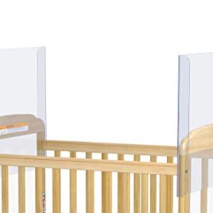 Foundations CareShield 2-Sided Crib Divider for SafetyCraft and Serenity Fixed-Side Cribs, Clear Plexiglass Protective Barrier System, Includes 2 End Panels