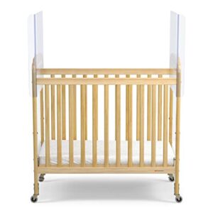 Foundations CareShield 2-Sided Crib Divider for SafetyCraft and Serenity Fixed-Side Cribs, Clear Plexiglass Protective Barrier System, Includes 2 End Panels