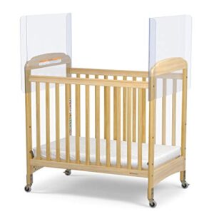 Foundations CareShield 2-Sided Crib Divider for SafetyCraft and Serenity Fixed-Side Cribs, Clear Plexiglass Protective Barrier System, Includes 2 End Panels