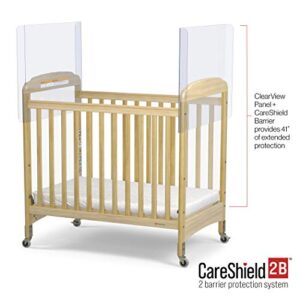 Foundations CareShield 2-Sided Crib Divider for SafetyCraft and Serenity Fixed-Side Cribs, Clear Plexiglass Protective Barrier System, Includes 2 End Panels