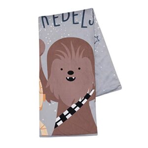 Lambs & Ivy Star Wars Rebels R2D2/C-3PO/Chewbacca Soft Sherpa Baby Blanket