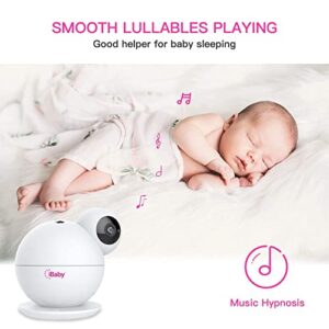 iBaby M8 2K Smart Baby Monitor, 355° Pan 110° Tilt and 2-Way Talk, Video Baby Monitor with Crying and Motion Alerts, Moonlight Projector, Temperature/Humidity Alerts, for iOS/Android