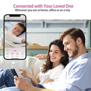 iBaby M8 2K Smart Baby Monitor, 355° Pan 110° Tilt and 2-Way Talk, Video Baby Monitor with Crying and Motion Alerts, Moonlight Projector, Temperature/Humidity Alerts, for iOS/Android