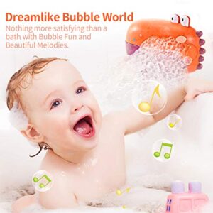 LARAH Bath Toy for Bubble Bath for The Bathtub,1000+ Bubbles Per Minute,Plays 12 Children’s Songs – Baby, Kids Bath Toys Makes Great Gifts for Toddlers Ages 1 2 3 4 5 6 Years Girl Boy (Orange)