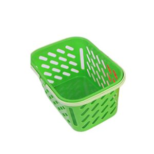 jojofuny Shopping Basket Plastic Grocery Basket with Handle Play Toy Storage Tool for Kids (Random Color)