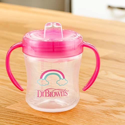 Dr. Brown's Transition Sippy Cup with Soft Spout - Pink - 6oz - 6m+