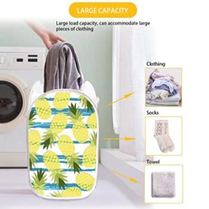 GOSTONG Bling Mermaid Print Storage Bin Laundry Hamper Cloth Baby Nursery Toys Pop Up Basket Protable Storage Bin for Kids Room