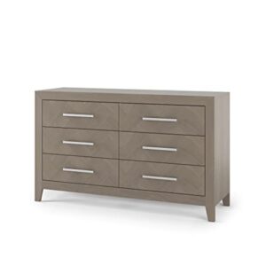 child craft kieran 6 drawer double dresser, crescent gray