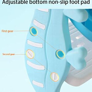 Yellow Ladder Step Potty Seahorse Pattern Adjustable Seat Step Stool with Step Stool,up to 50kg,Toilet Seat with Stairs for Children Travel & Home WC Use