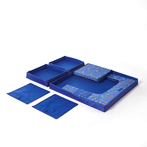 Idea Nuova Paw Patrol 3 Piece Collapsible Set with Storage Table and 2 Ottomans, Blue