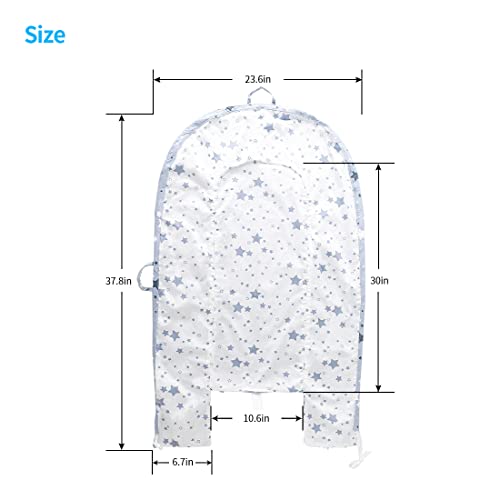 HOUSEYUAN Infant Baby Lounger Replaceable Cover co-Sleeping Newborn Baby Nest Backup Cover Breathable Machine Washable (Blue Star)