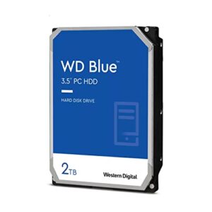 western digital 2tb wd blue pc internal hard drive - 7200 rpm class, sata 6 gb/s, 256 mb cache, 3.5" - wd20ezbx