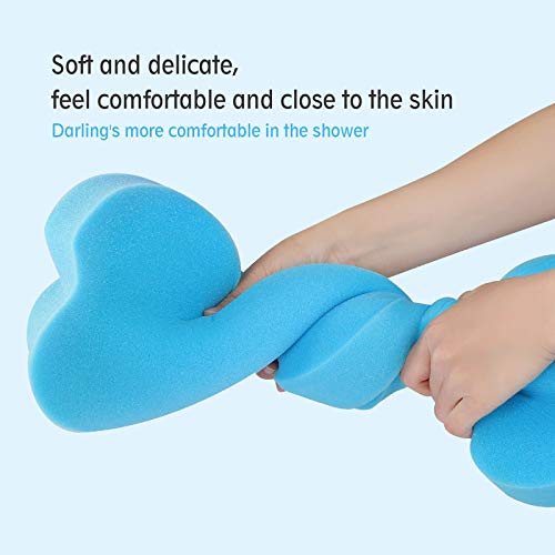 KECUCO Baby Bath Cushion Infant Bath Sponge Bath Mat, Baby Bath Pad Bath Sponge for Toddler Infant Newborn (Blue-Style4)