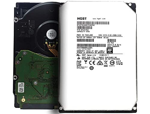 HGST Ultrastar He8 HUH728080ALE601 8TB 7200RPM 128MB Cache SATA 6.0Gb/s 3.5inch Enterprise Hard Drive - 5 Year Warranty (Renewed), Mechanical Hard Disk