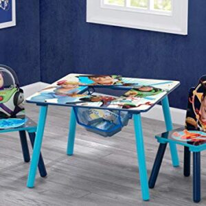 Delta Children Kids Table and Chair Set with Storage (2 Chairs Included) Plus Design and Store 6-Bin Toy Storage Organizer - Arts & Crafts, Homeschooling, Homework & More, Disney/Pixar Toy Story 4