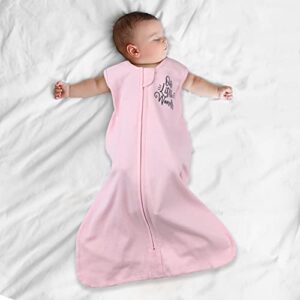 The Peanutshell Wearable Blanket Sleep Sack for Baby Girls, Solid & Pink Floral, Sizes up to 12 Months (Medium/Large)