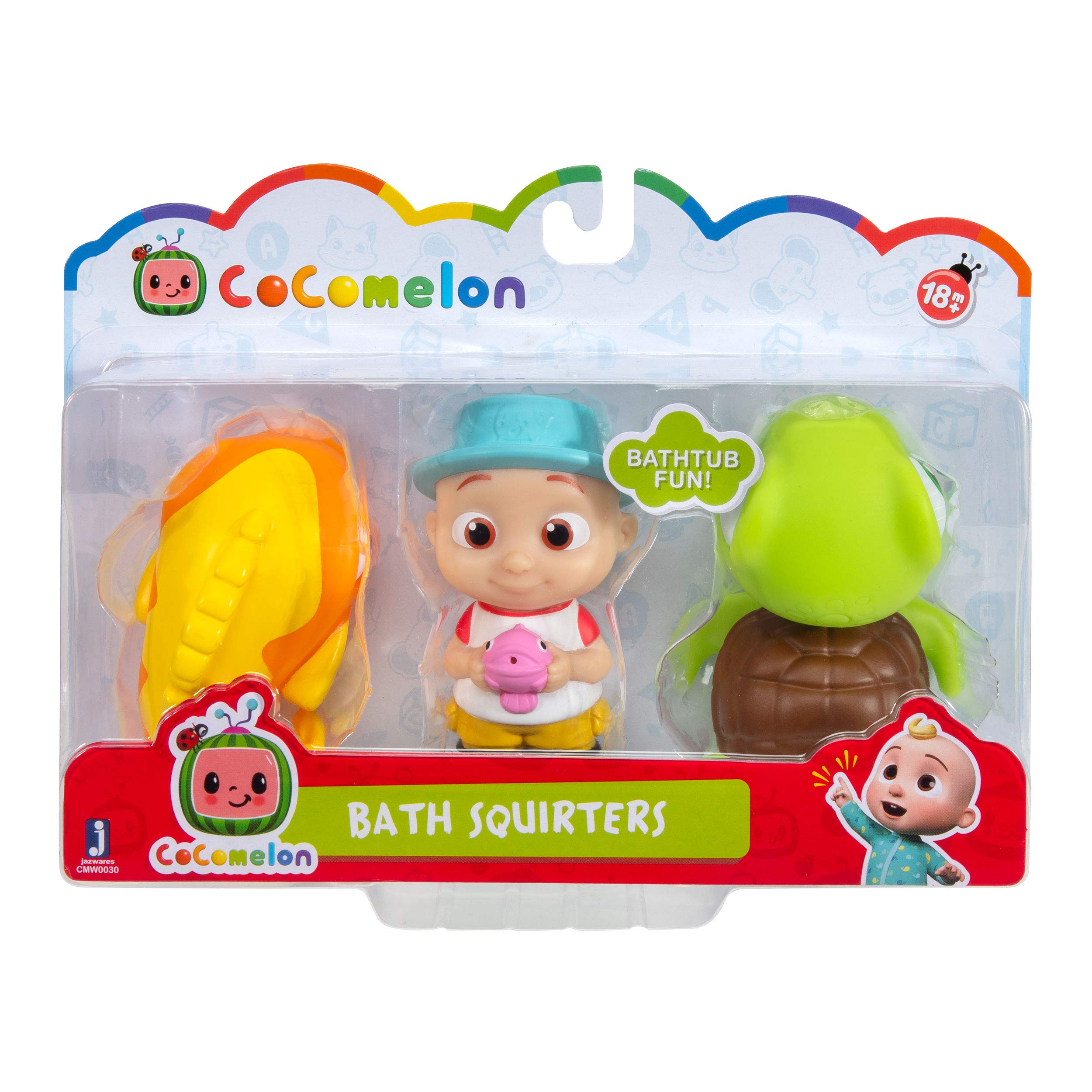 CoComelon CMW0030 Bath Fun Friends JJ, Fish & Turtle Bath Toy for Children from 18 Months