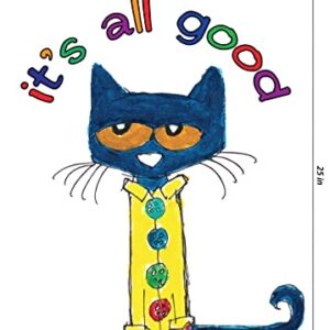 Kids Bedroom Nursery Pete The Cat Decal Home Art Picture Book Cat Design Vinyl Wall Decal | 20" x 25" Adhesive Living Room Cartoon Cat Character Decor Vinyl Wall Decoration Sticker