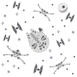 lambs & ivy star wars squadron x-wing/tie fighter/millennium falcon wall decals