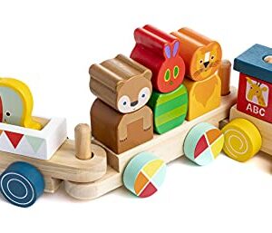 KIDS PREFERRED World of Eric Carle The Very Hungry Caterpillar Wooden Train Set, 12 Pieces