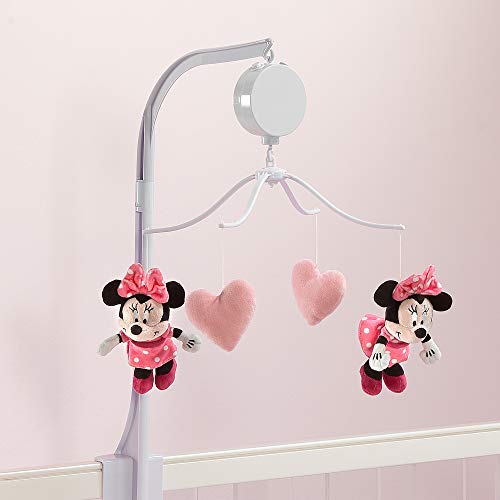 Lambs & Ivy Disney Baby Minnie Mouse Love Pink Musical Baby Crib Mobile Soother