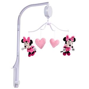 Lambs & Ivy Disney Baby Minnie Mouse Love Pink Musical Baby Crib Mobile Soother