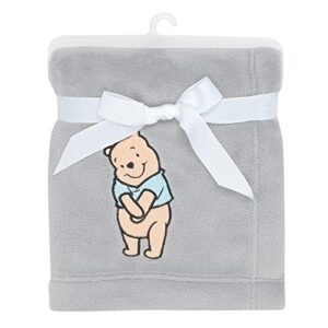 Lambs & Ivy Disney Baby Winnie The Pooh Hugs Gray Soft Fleece Baby Blanket