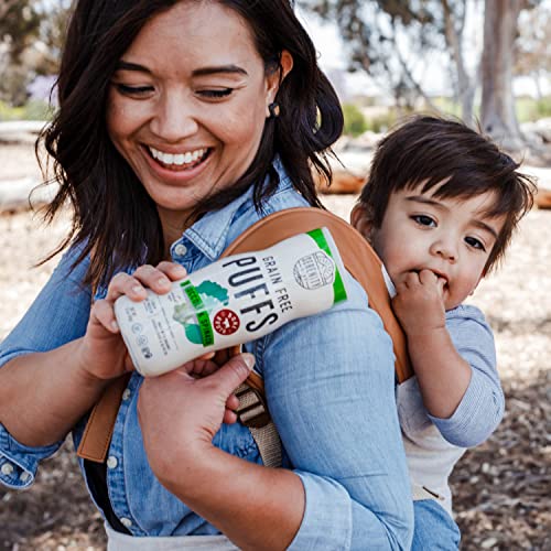 Serenity Kids 6+ Months Grain Free Puffs Toddler & Baby Snack | No Added Sugar, Gluten & Rice Free, Allergen Free | Made with Organic Cassava, Veggies, and Herbs | Broccoli & Spinach | 6 Count
