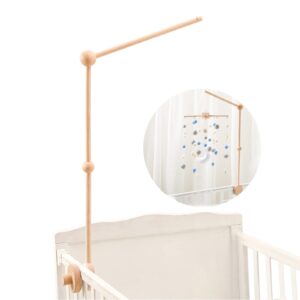 Baby Crib Mobile Arm - Wooden Baby Mobile Crib Holder for Mobile Hanging Baby Crib Attachment for Nursery Decor