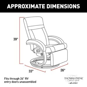 Thomas Payne RV Euro Recliner with Footrest , Vinyl - Millbrae